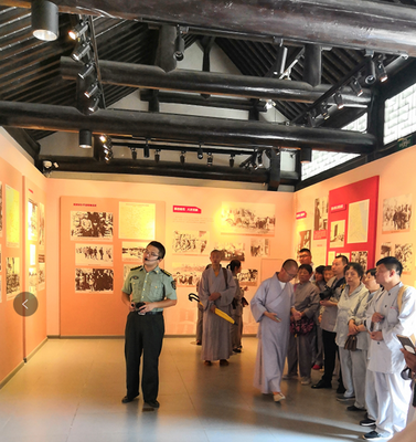 射阳县民宗局开展佛教界爱国主义主题教育展览，庆祝新中国成立70周年